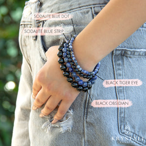 Blue Stripe Sodalite Bracelet