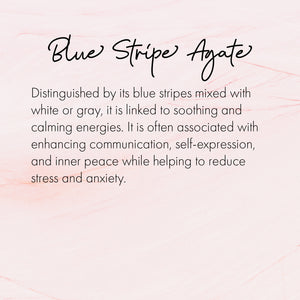 Blue Stripe Agate Bracelet