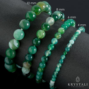 Green Stripe Agate Bracelet