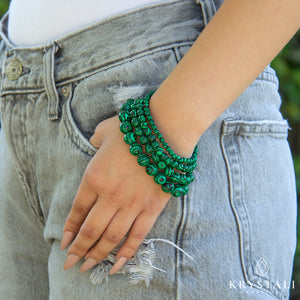 Synthetic Malachite Bracelet