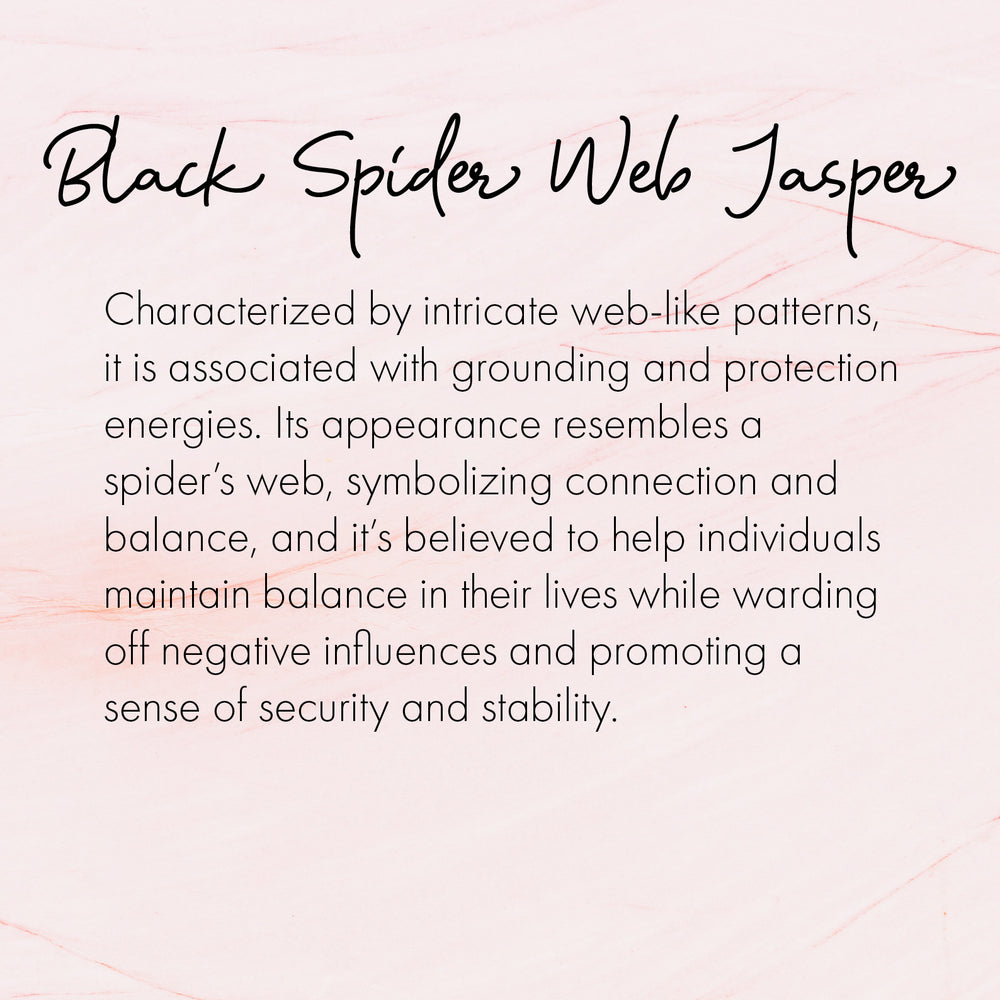 Black Spider Web Jasper Bracelet