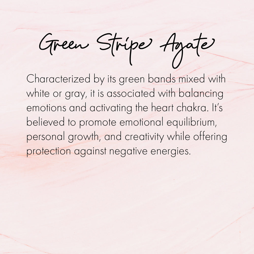 Green Stripe Agate Bracelet