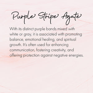 Purple Stripe Agate Bracelet