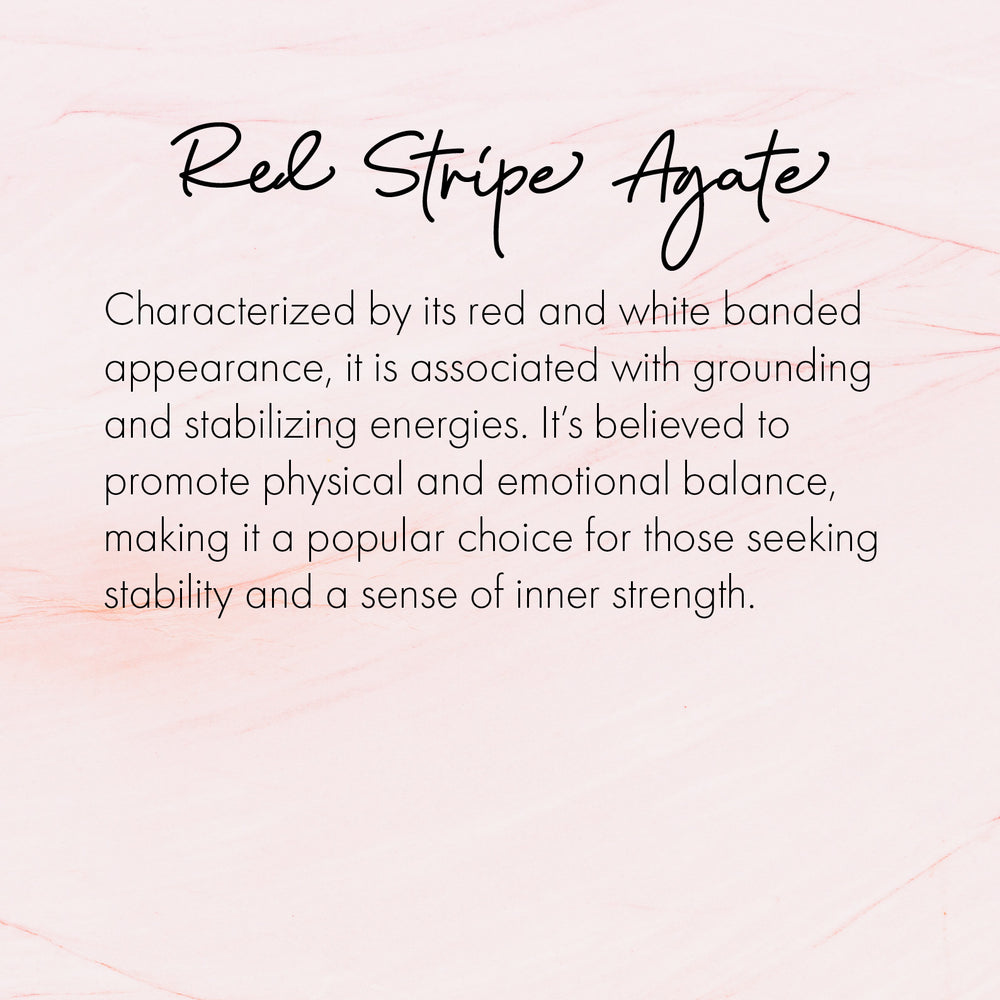 Red Stripe Agate Bracelet