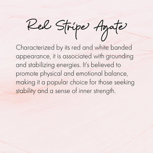 Red Stripe Agate Bracelet